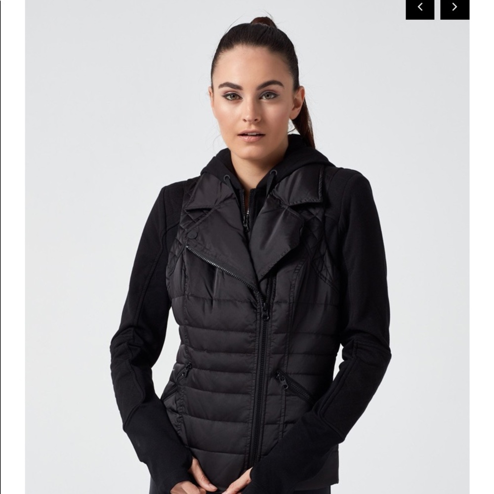 Blanc Noir Black Puffer Jacket (2 piece packable jacket & vest)